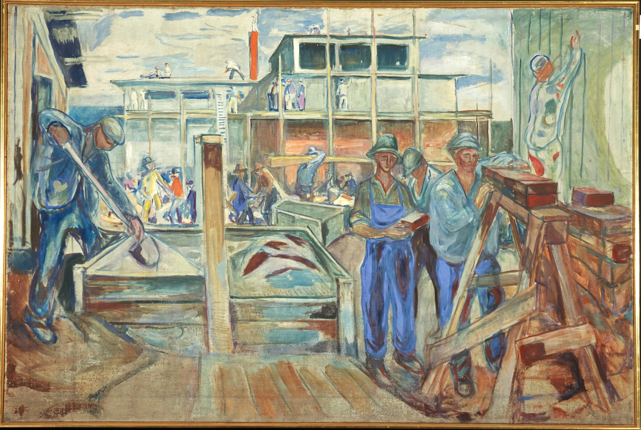 Winter Studio under Construction, by Edvard Munch, oil, 1929