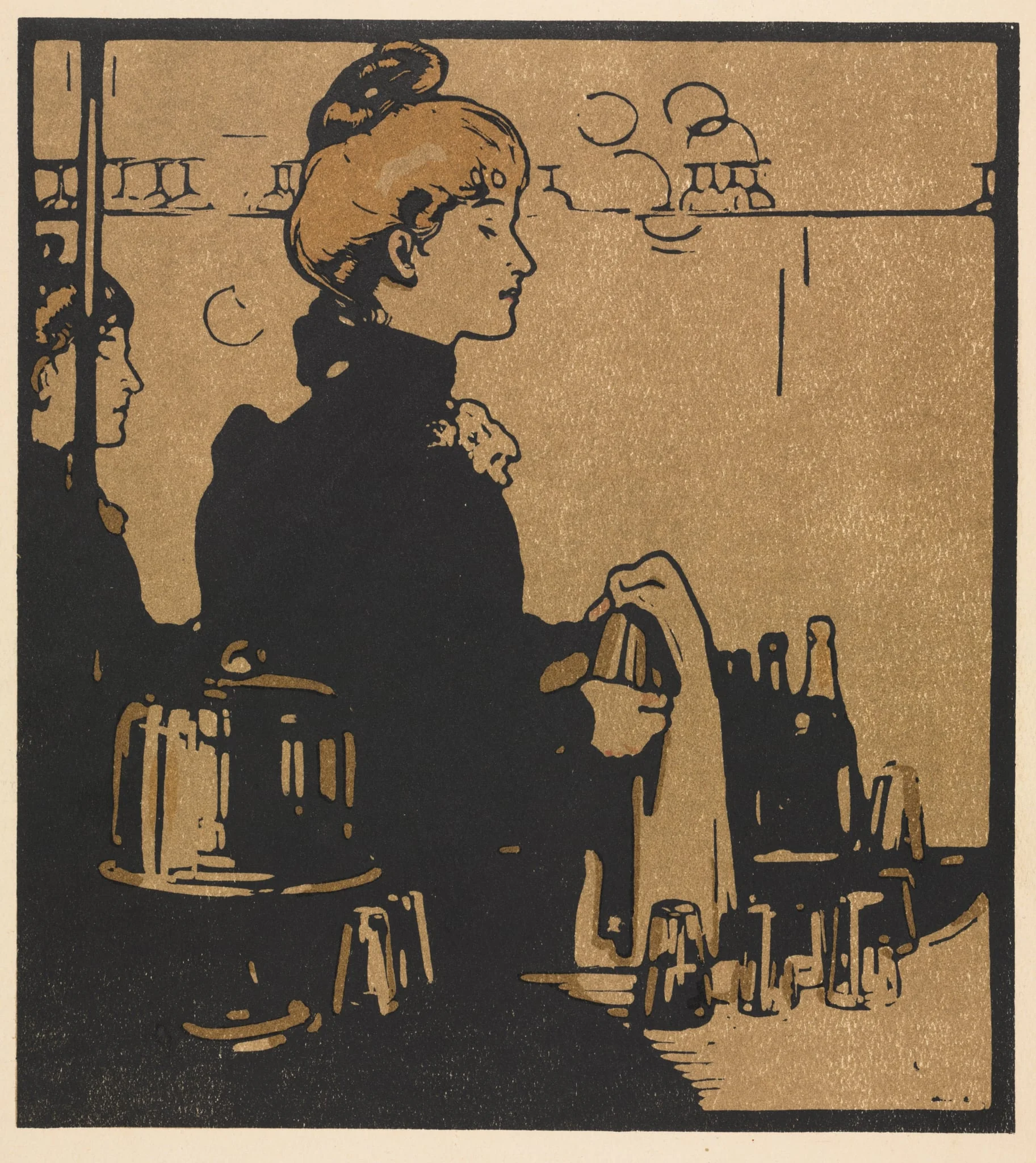 London Types: Barmaid, by William Nicholson, 1898