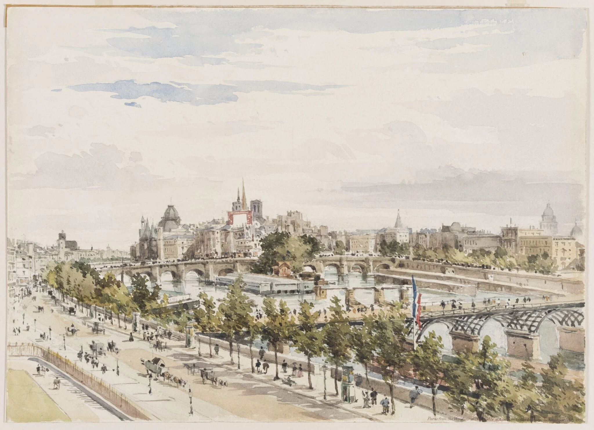 Paris, from the Window of the Salle D'Apollon in the Louvre