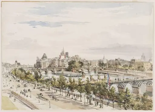 Paris, from the Window of the Salle D'Apollon in the Louvre