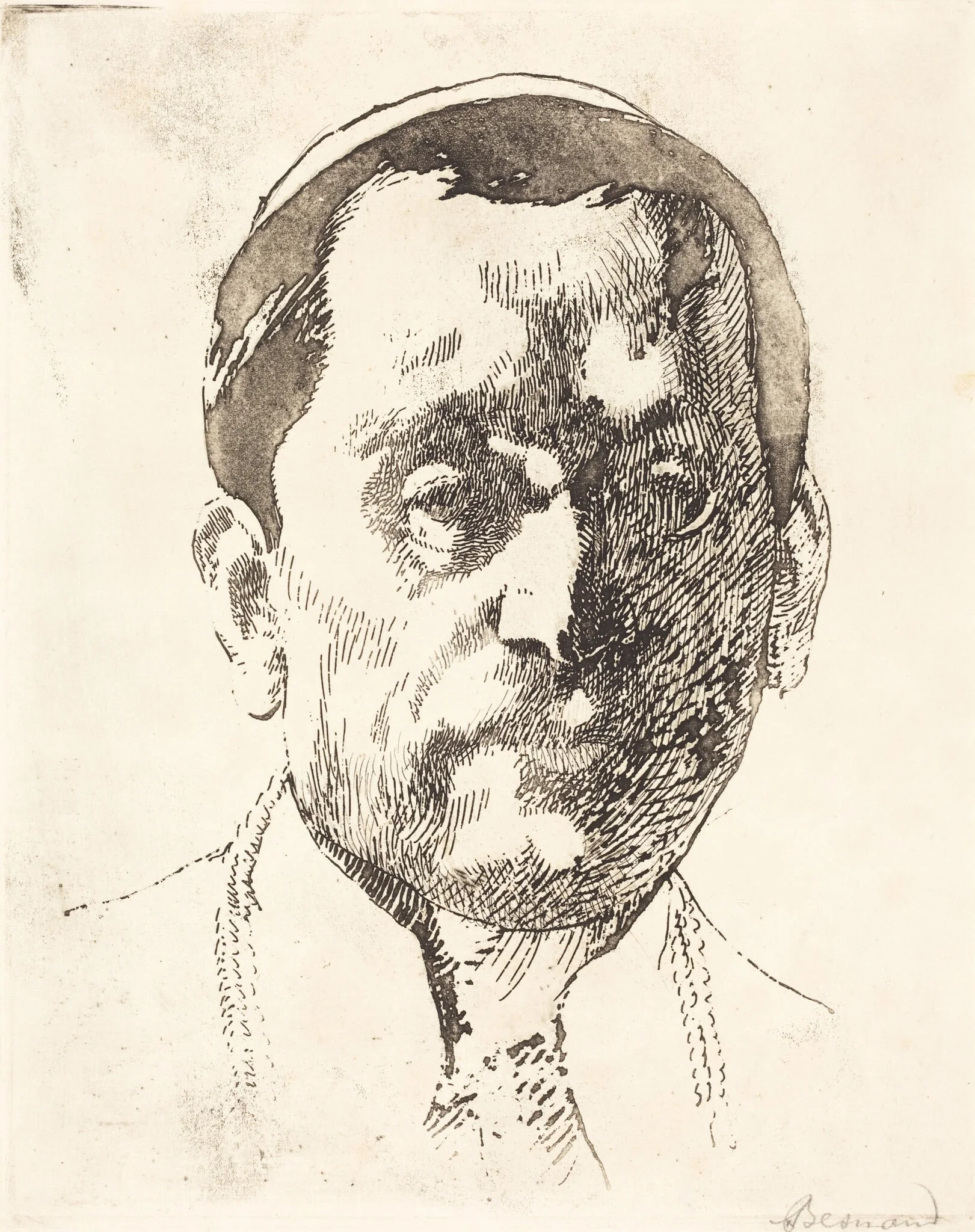Pope Benedict XV (Benoit XV), by Paul-Albert Besnard, ink, 1917