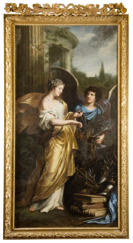 Konung Karl XI:s uppfostran. Allegori, by David Klöcker Ehrenstrahl, oil, 1668