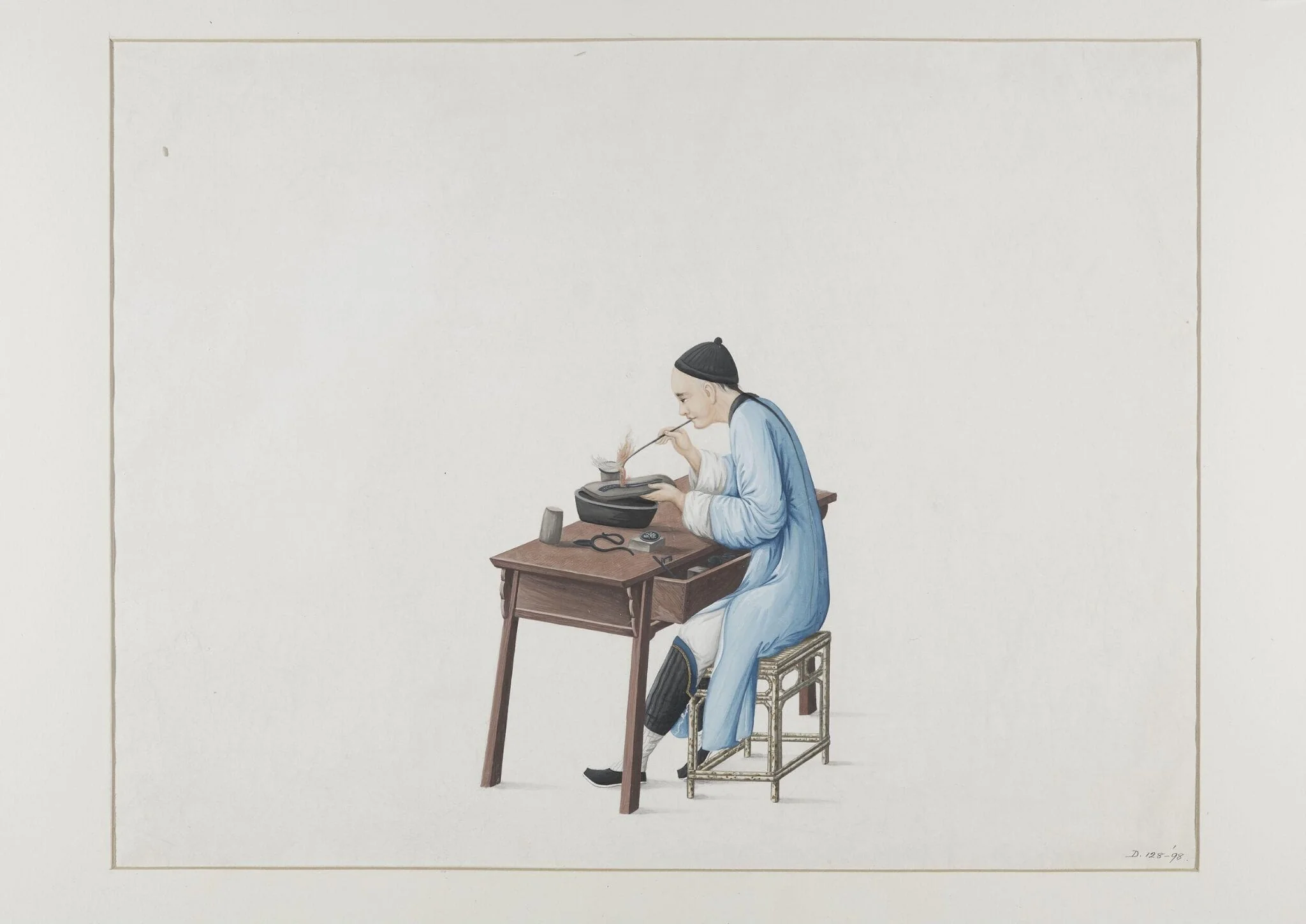 A Silversmith, by Puqua, paint, 1790
