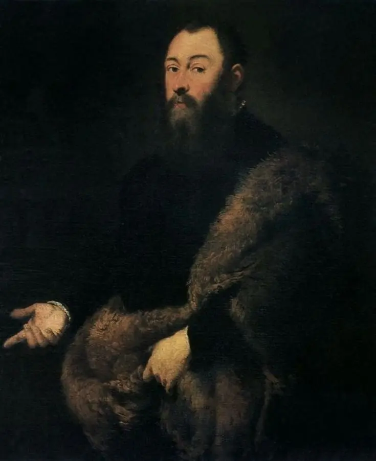 Portrait of a man in a fur coat