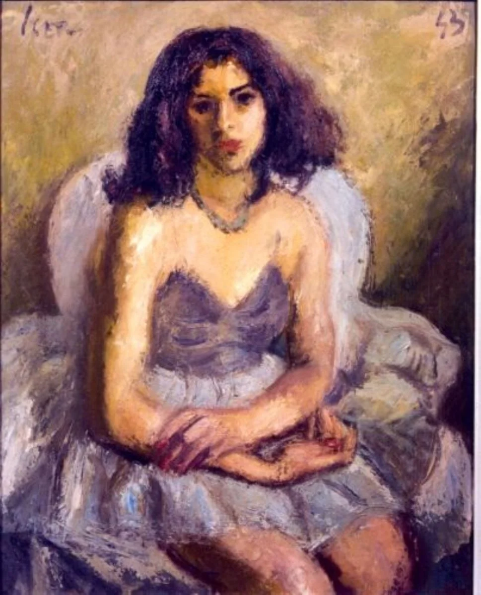 Femeie în fotoliu, by Iosif Iser, unspecified, 1943
