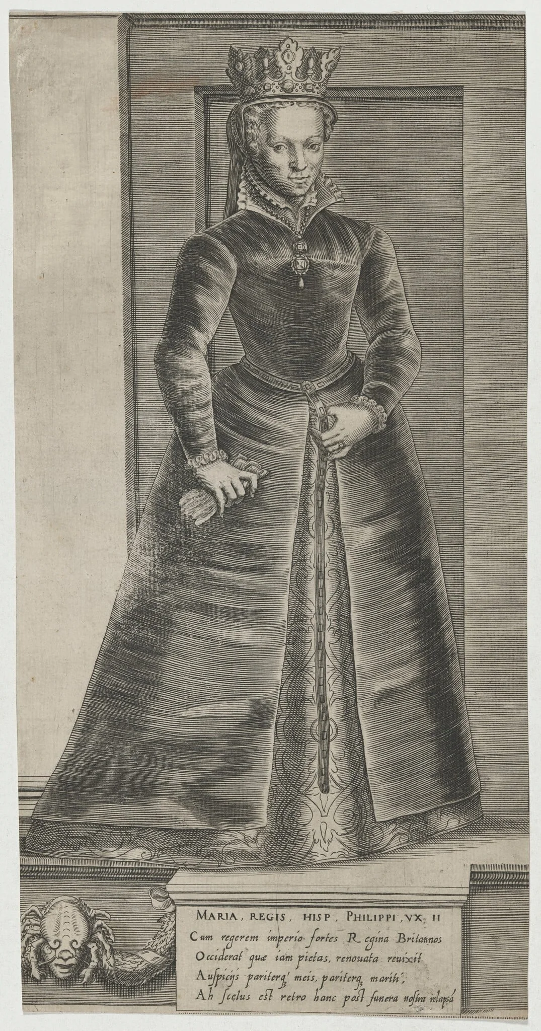 Queen Mary I, by Unknown 19th Century, ink, 1850