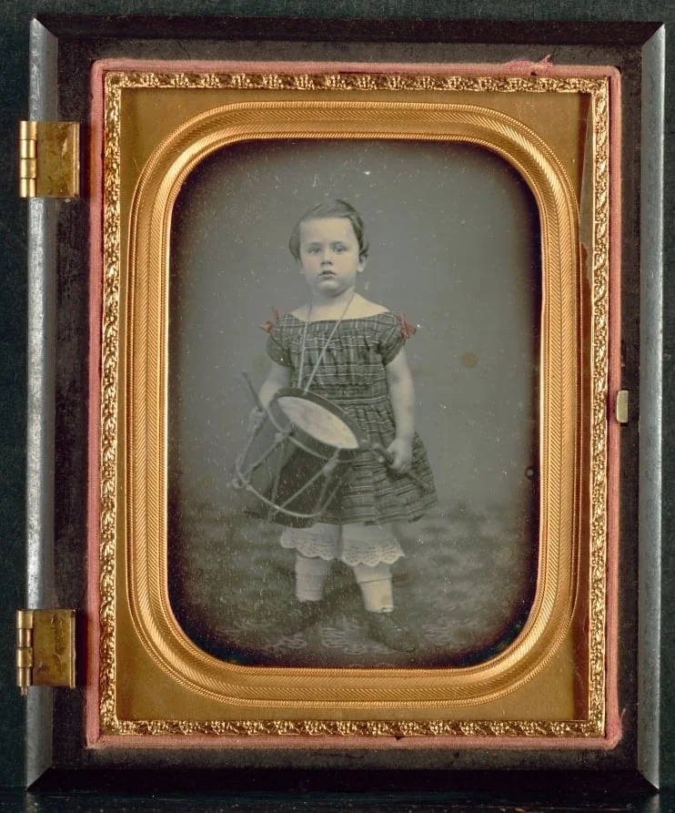 Child with Drum, by Unknown, 1854