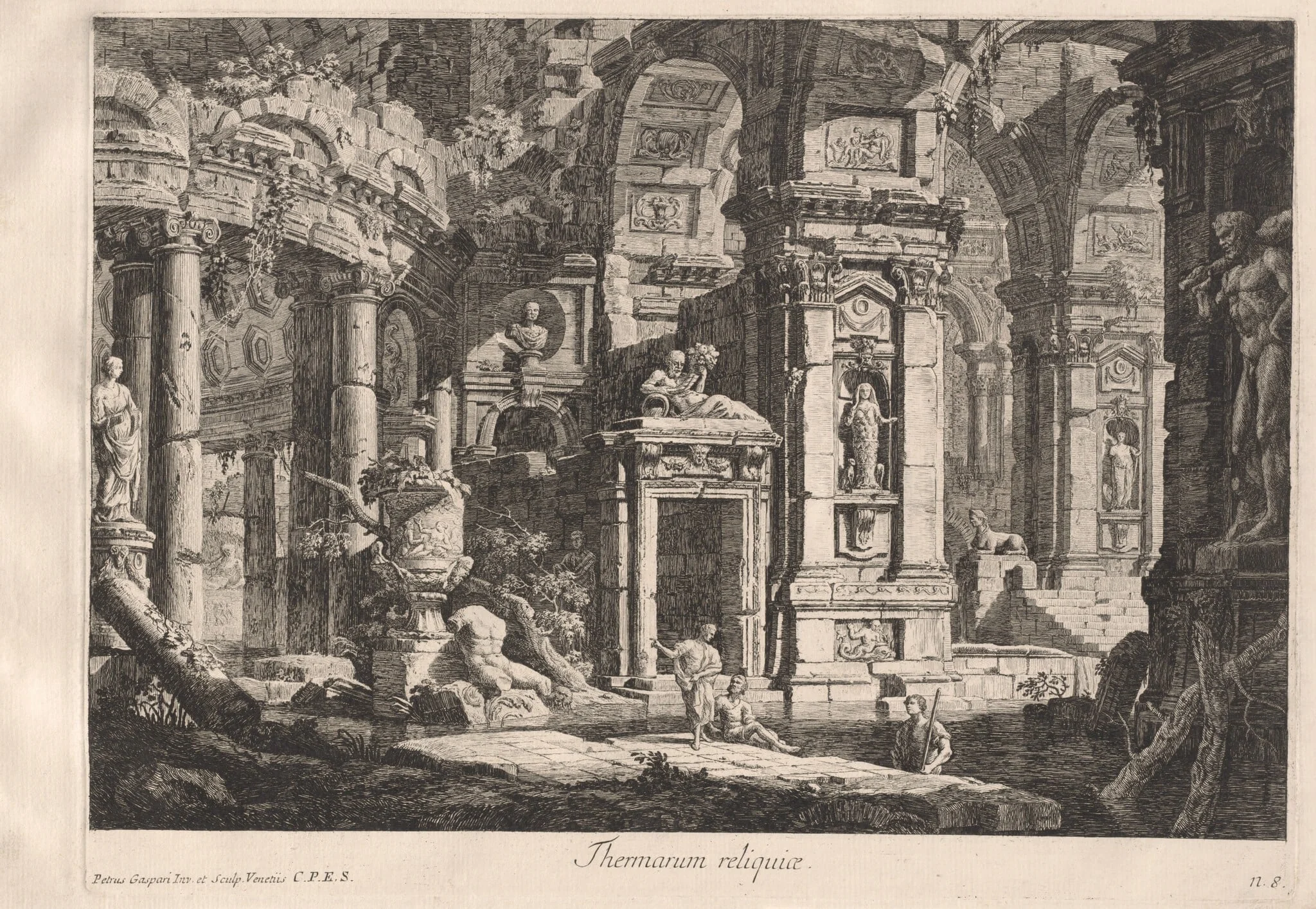 Thermarum reliquiae, by Pietro Gaspari, ink, 1771