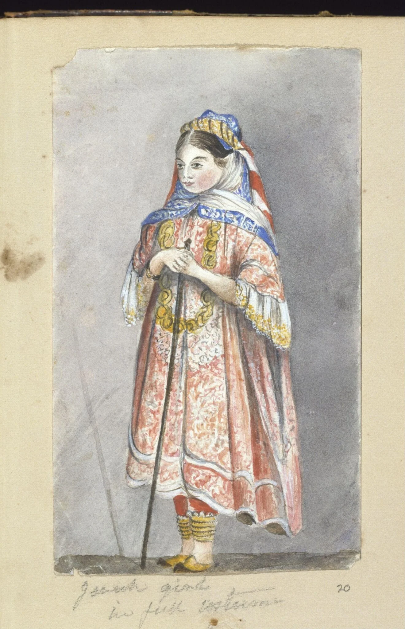 Jewish girl in full costume