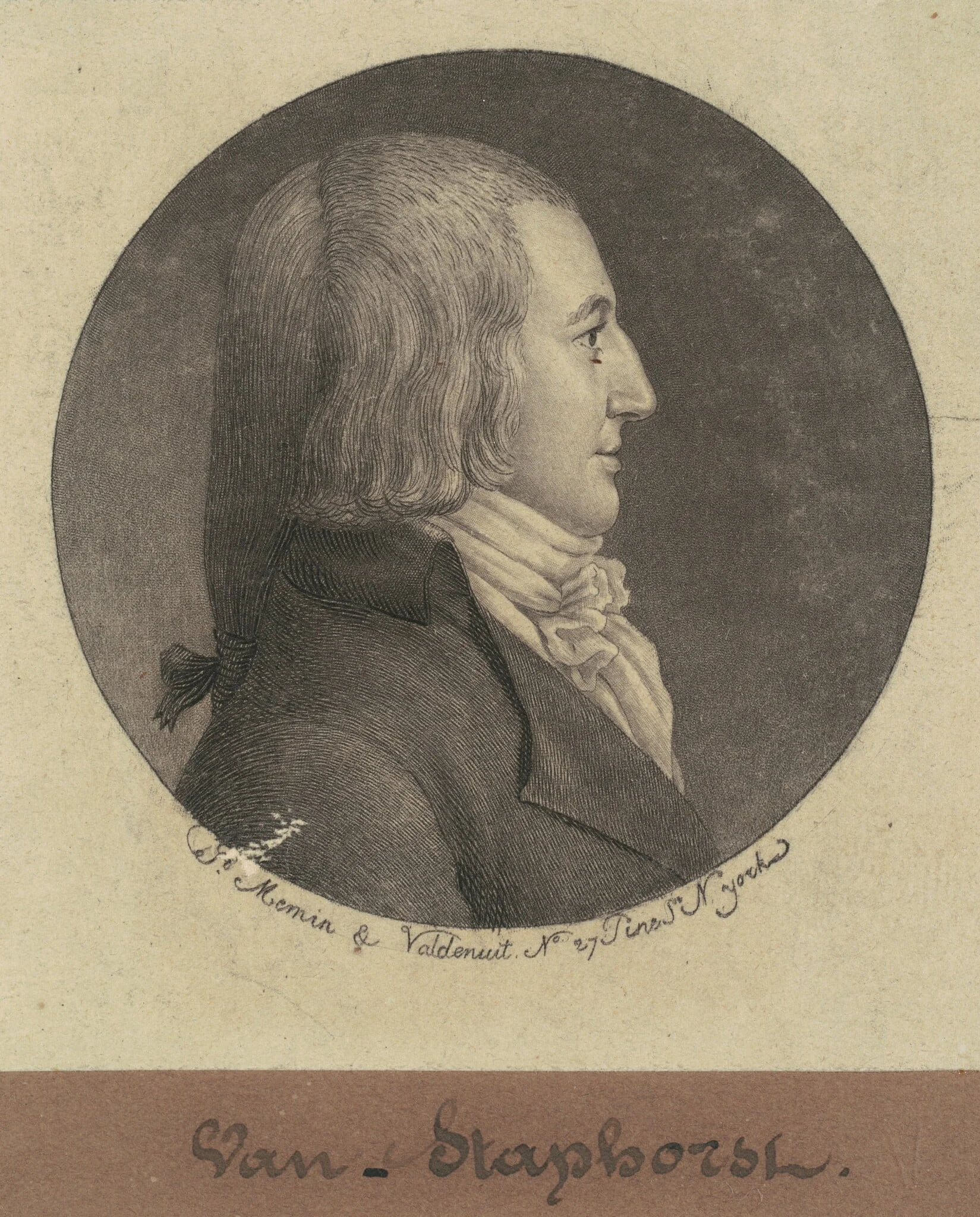 Van Staphorst, by Charles Balthazar Julien Févret de Saint-Mémin, ink, 1796