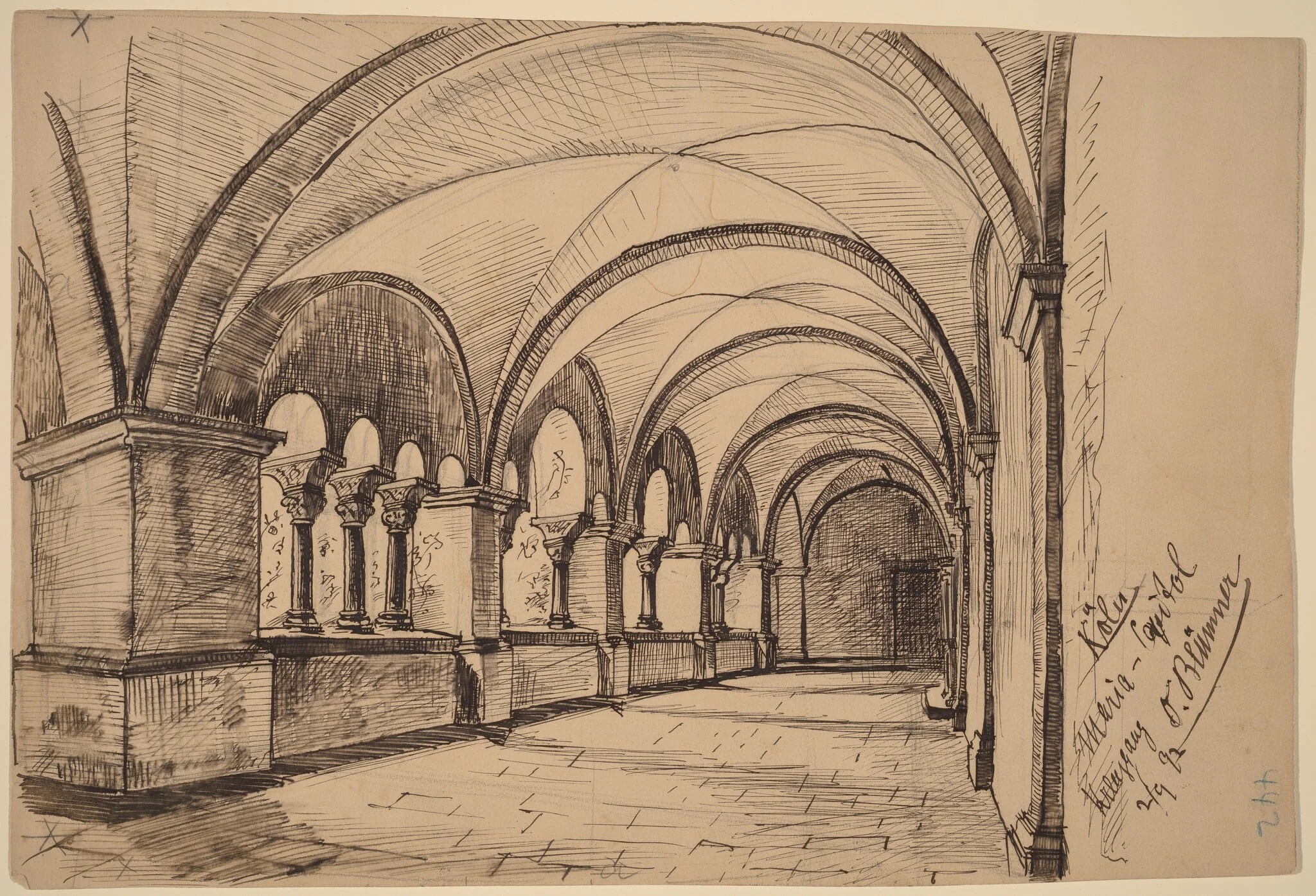 Koln, Maria-Capitol, by Oscar F. Bluemner, ink, 1892