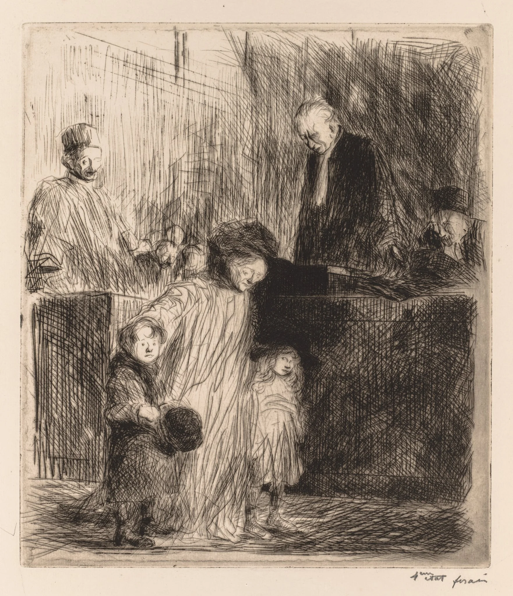 Sortie de l'Audience, by Jean-Louis Forain, 1909