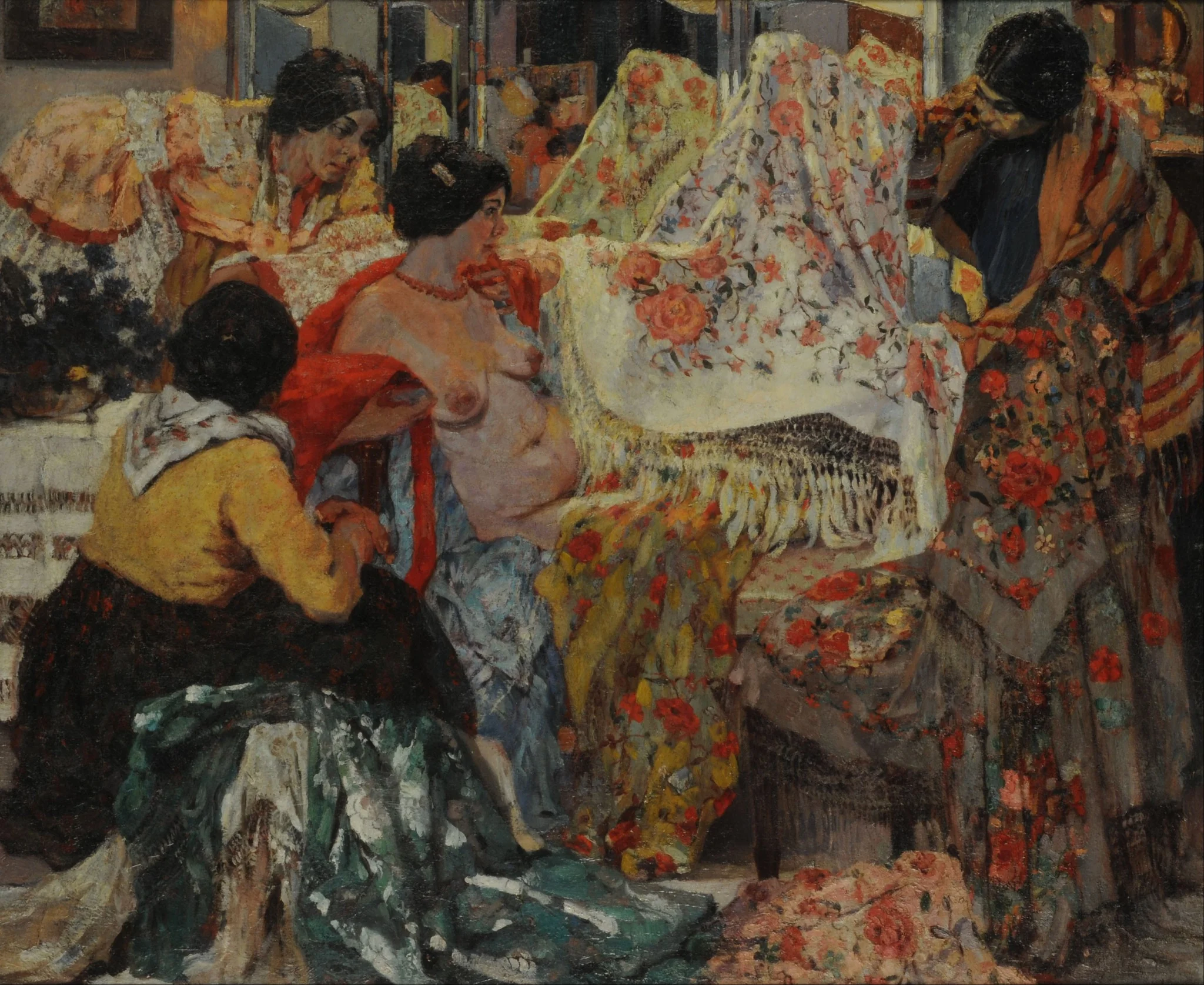 Los mantones de Manila, by Fernando Fader, oil, 1914