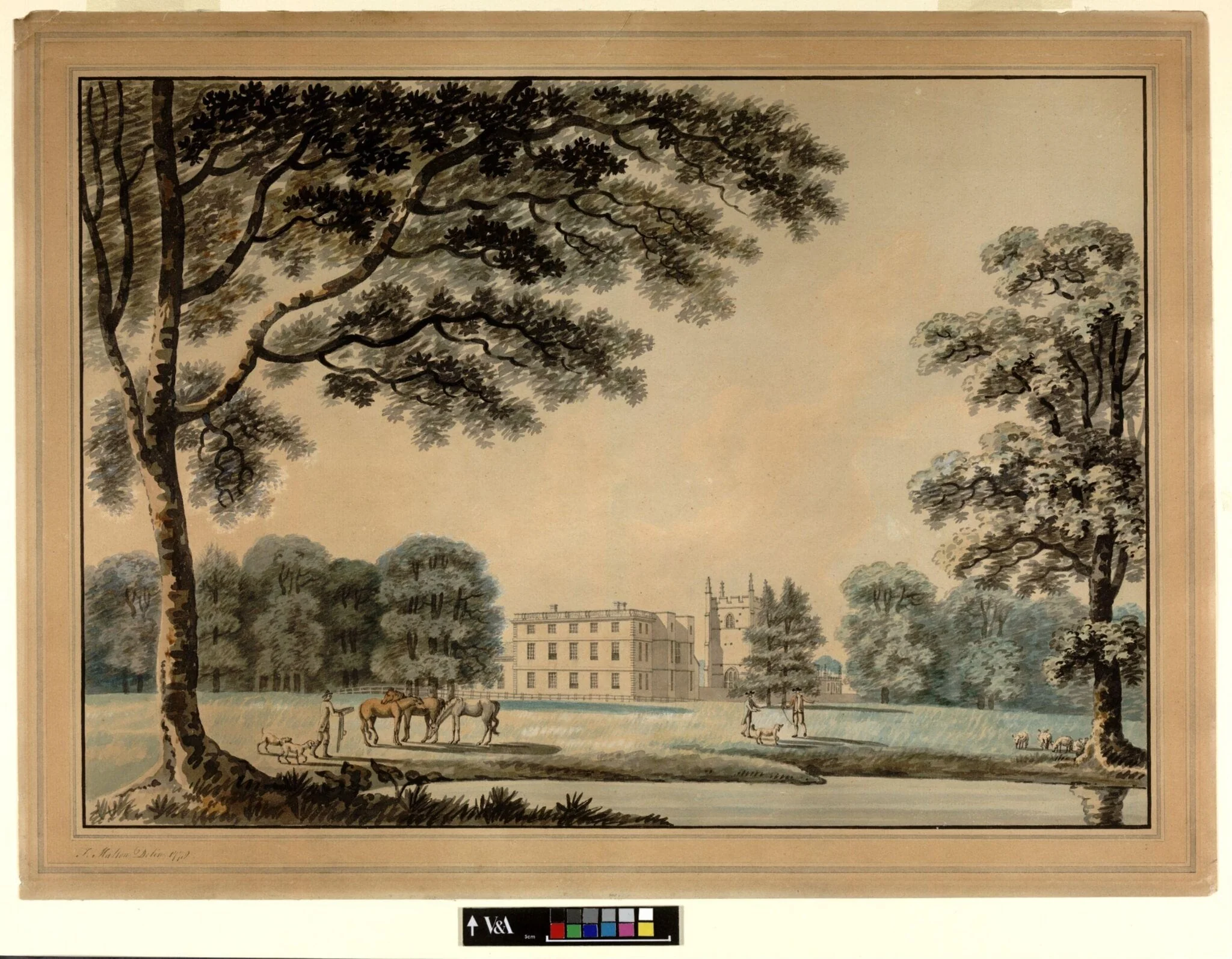 A Country House and Park, probably Norton Hall, near Sheffield