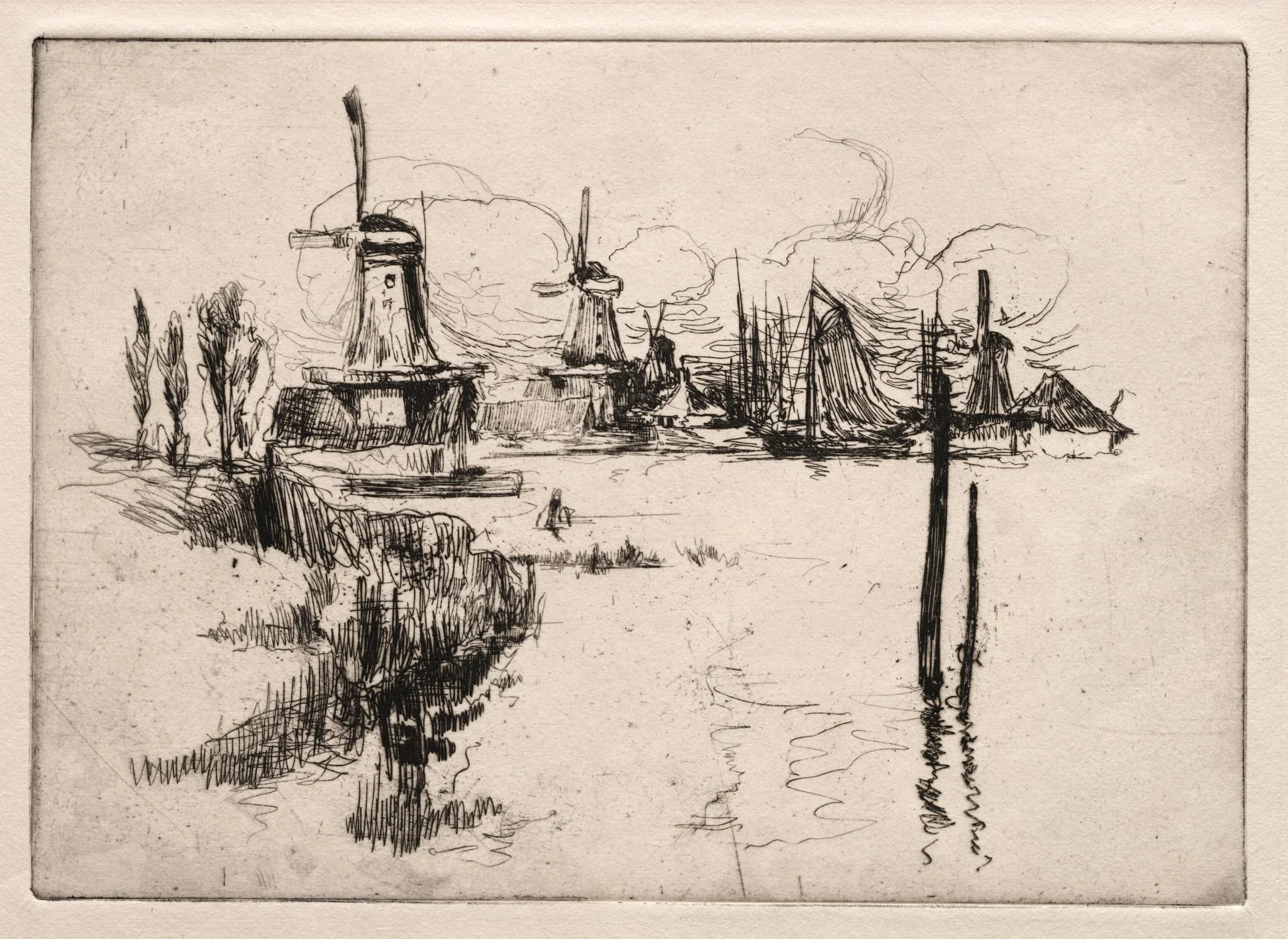 Dordrecht, by John Henry Twachtman, 1885