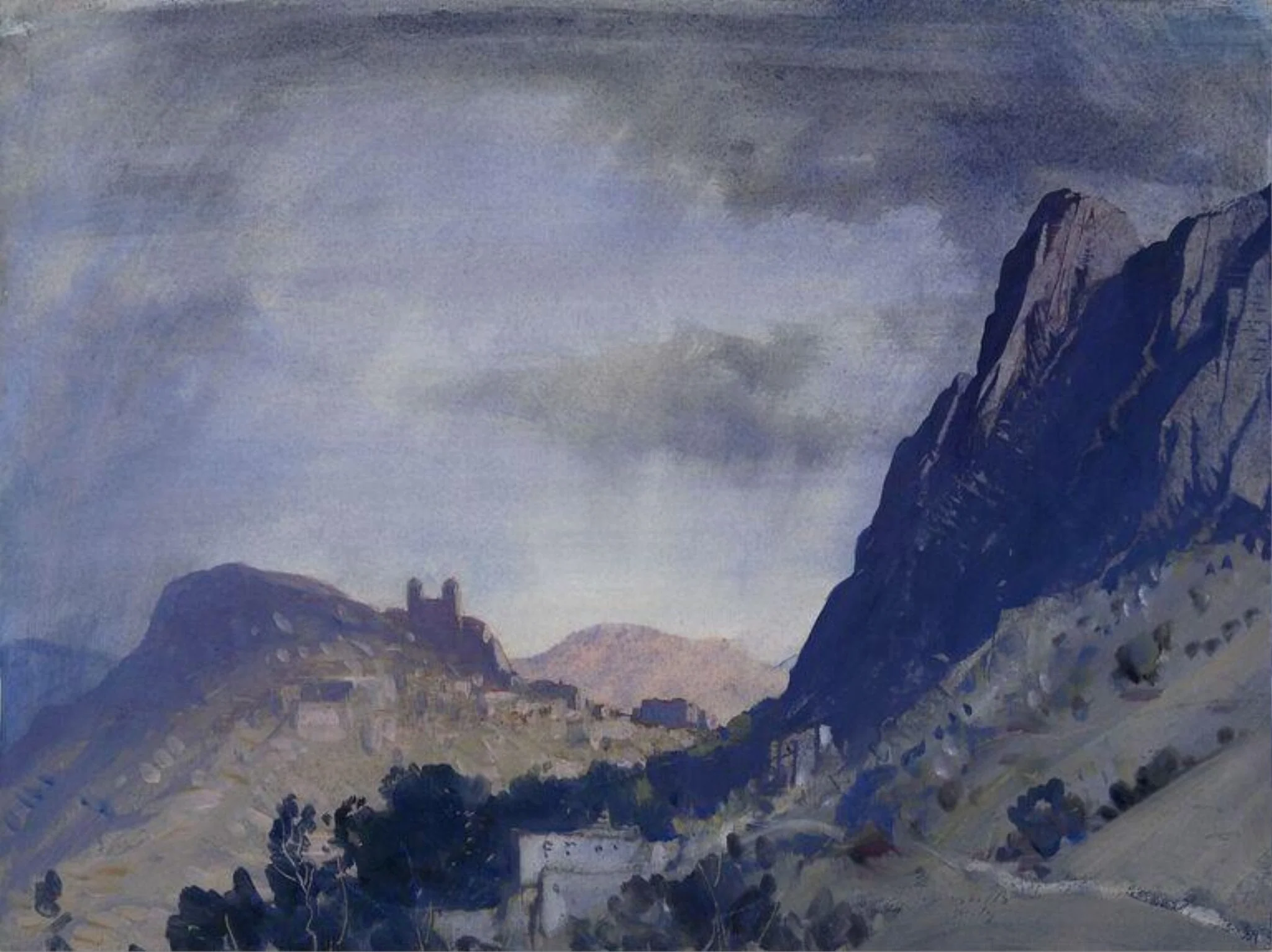 Rocella, Sicily, by Cecil Arthur Hunt, watercolor, 1920