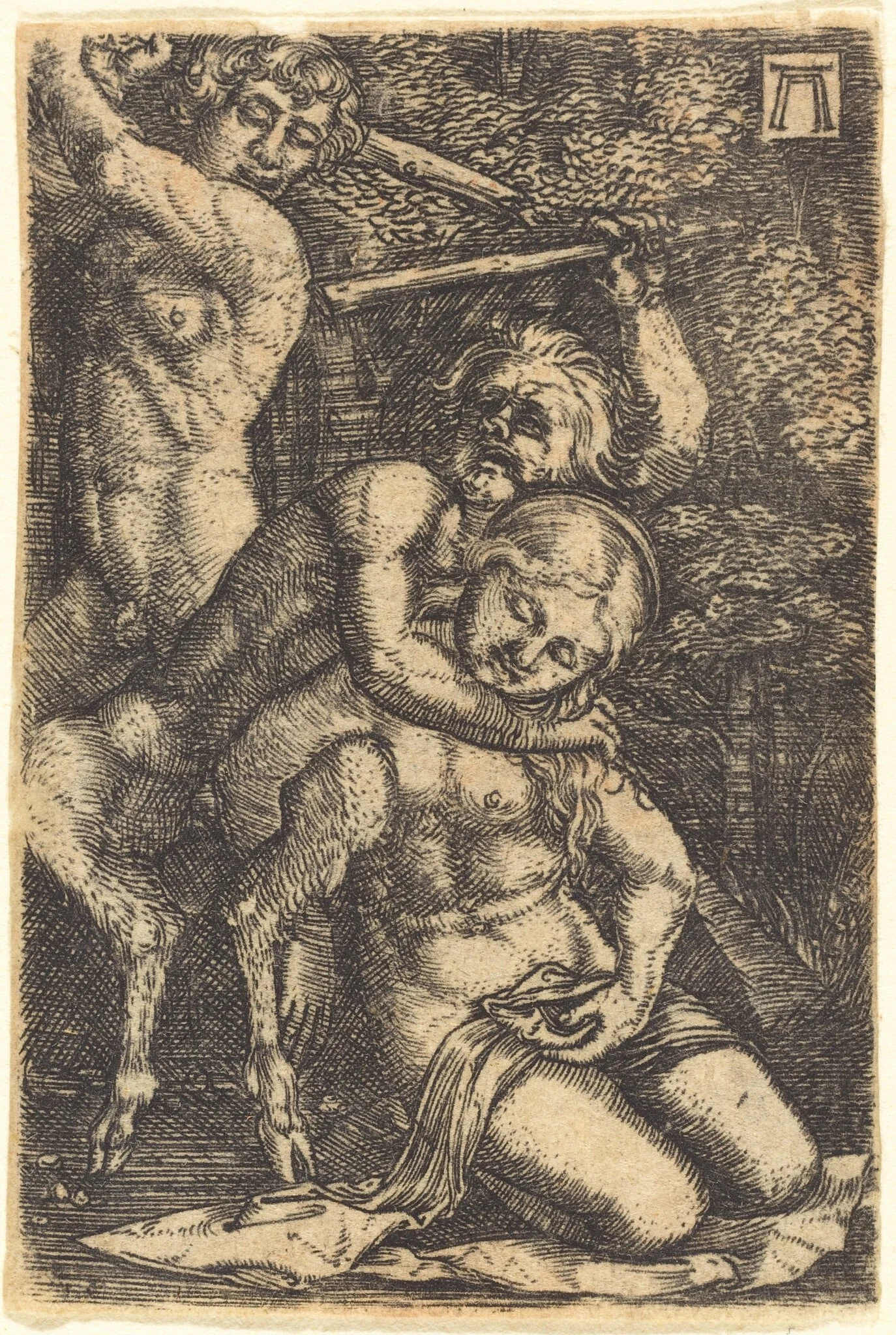 Two Satyrs Fighting about a Nymph