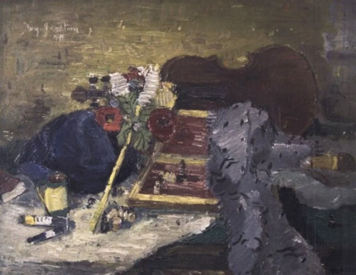 Natură statică, by Gheorghe Vânătoru, 1941