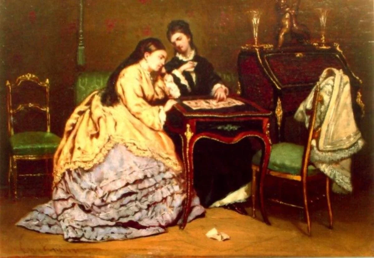 Două femei dau în cărți, by Theodor Aman, unspecified