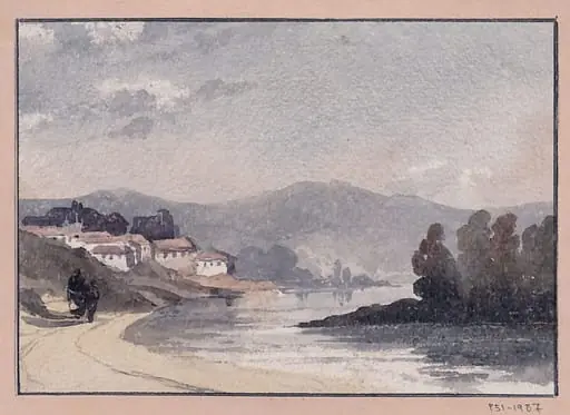 Landscape with figures and houses
