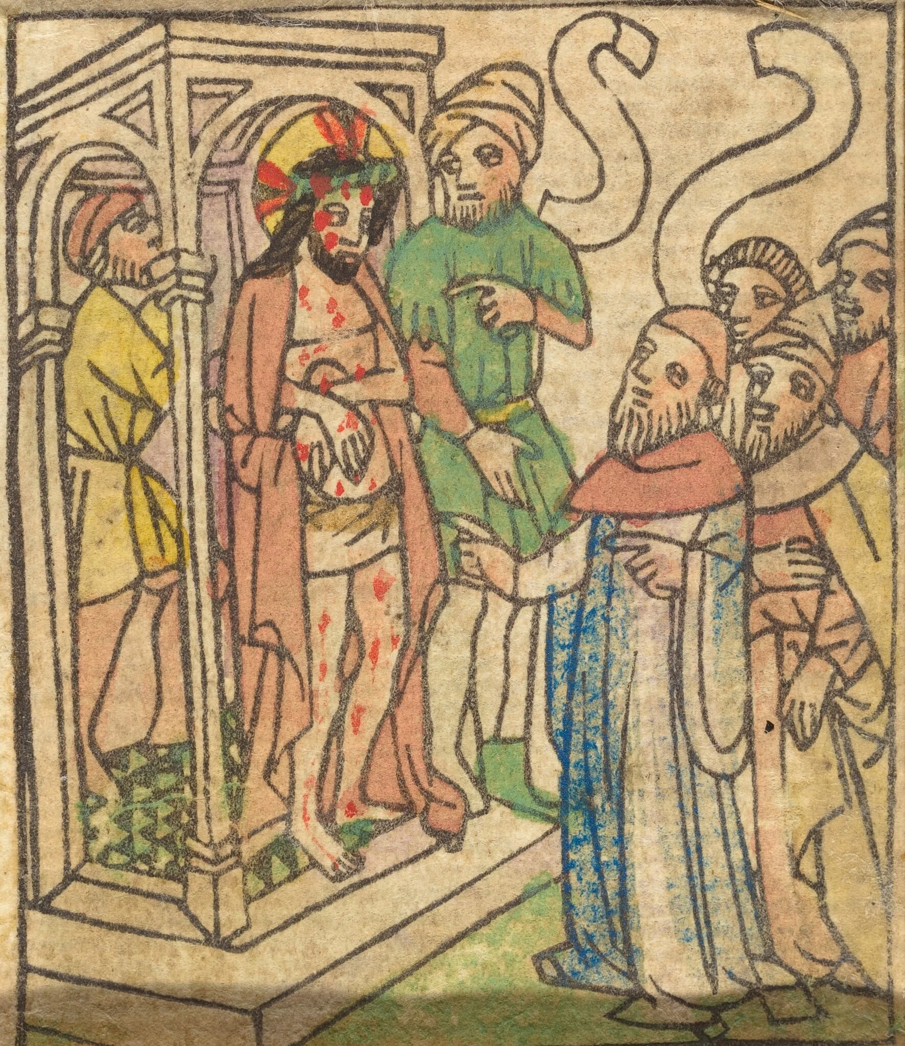 Ecce Homo [verso], by German 15th Century, ink, 1445