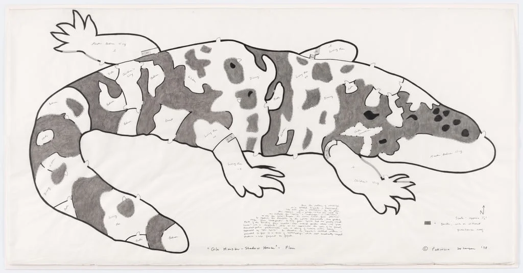 Untitled, by Patricia Johanson, charcoal, 1978