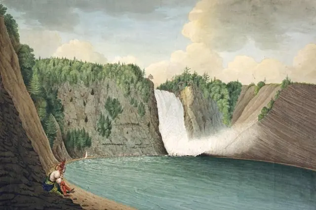 A View of the Montmorency Falls near Quebec