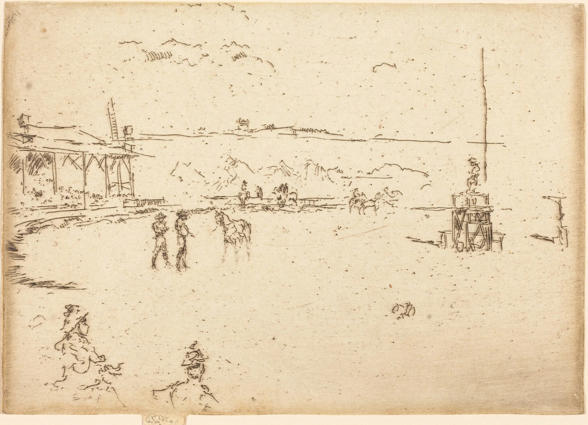 Wild West, Buffalo Bill, by James McNeill Whistler, ink, 1887