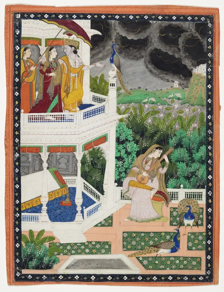 Lovers on a Balcony During Monsoon