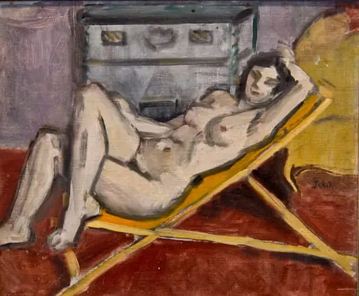 Nud pe chaise-longue
