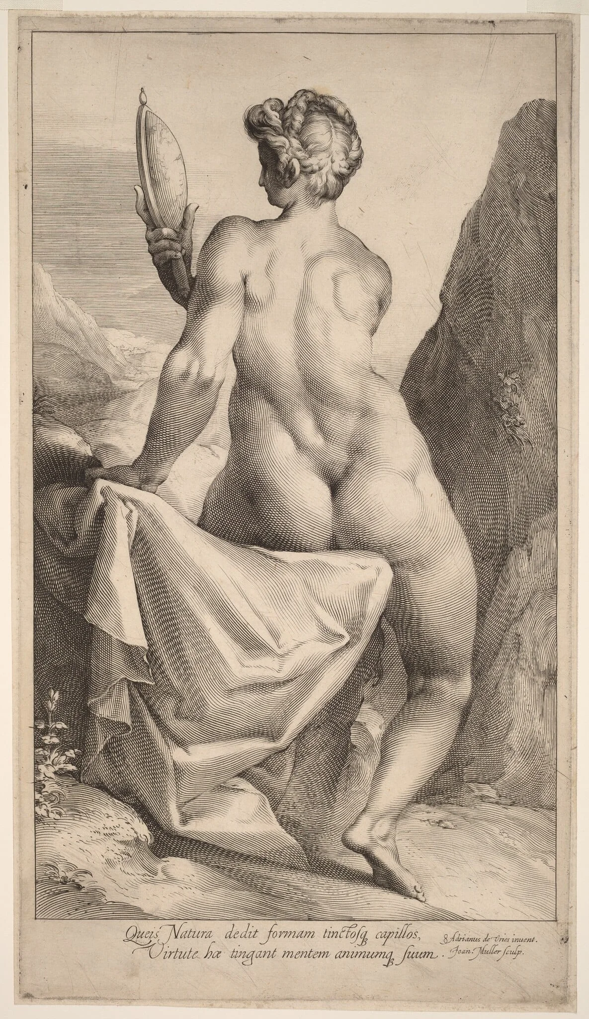 Prudence, by Jan Muller, ink, 1597