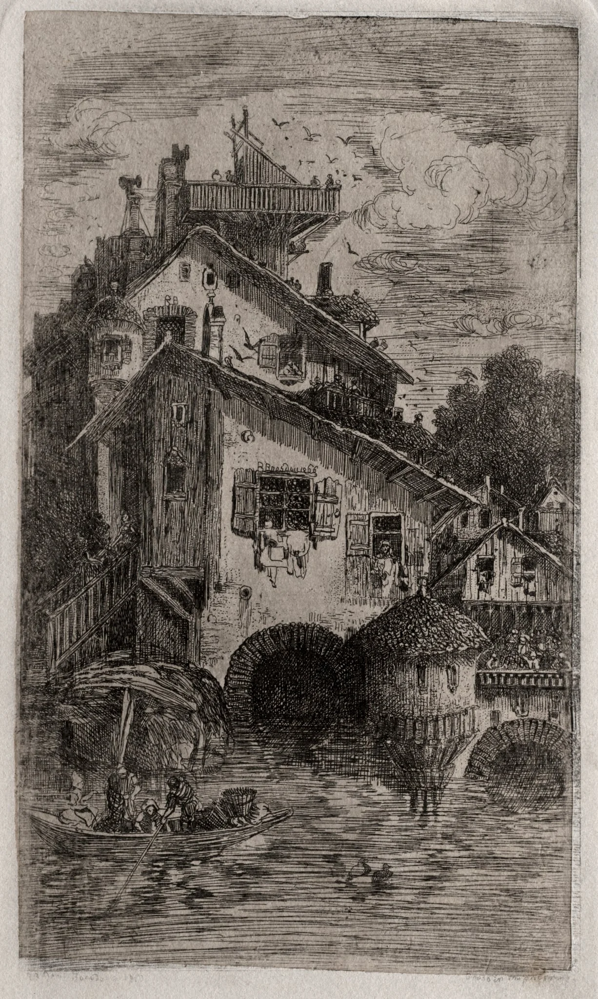 The Mill, by Rodolphe Bresdin, 1866