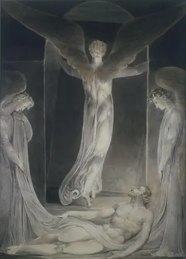 The Resurrection: The angel rolling away the stone from the sepulchre