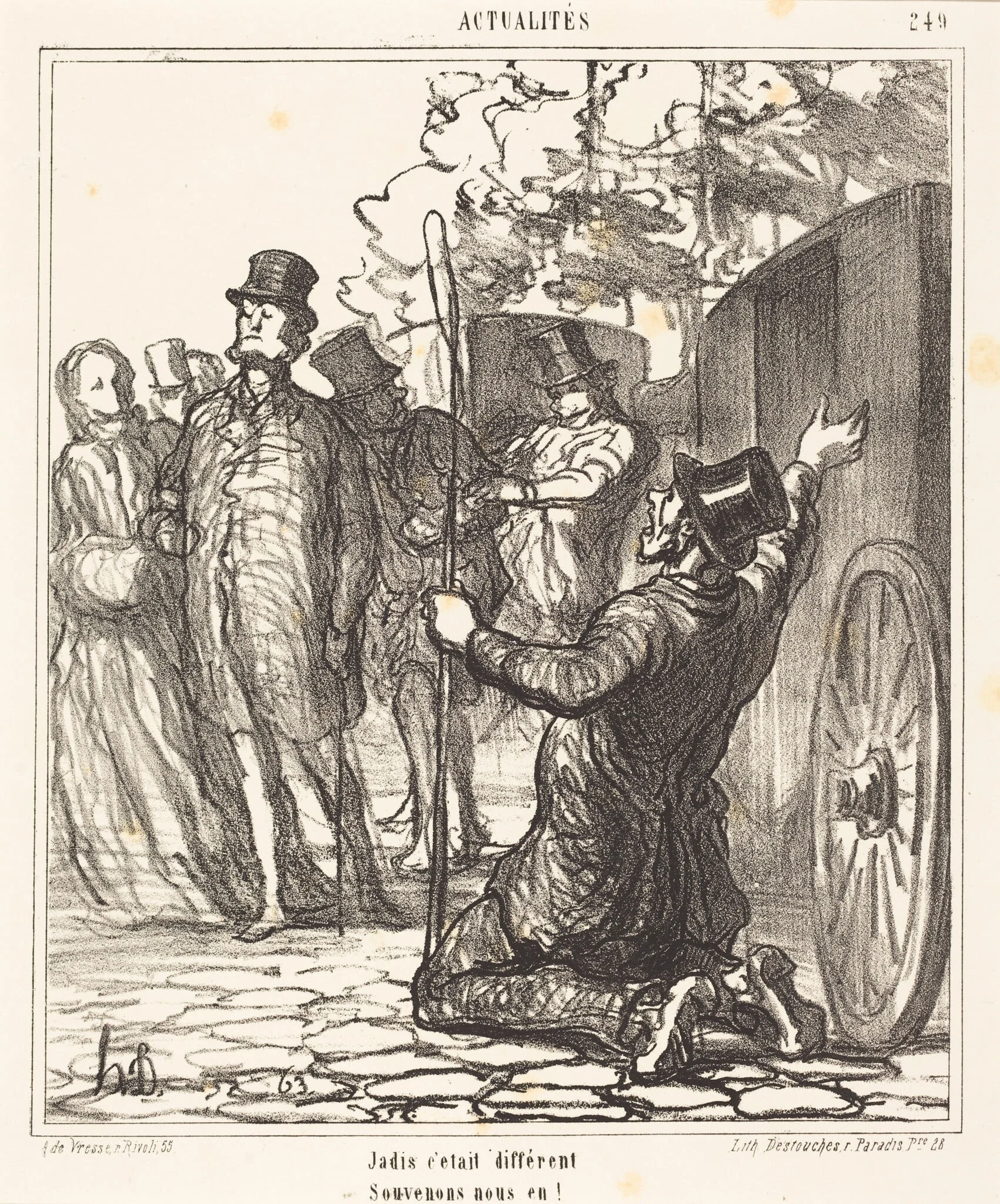 Jadis c'était différent, by Honoré Daumier, ink, 1867