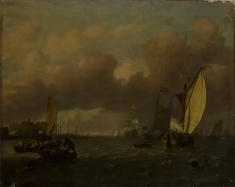 Seascape with ships