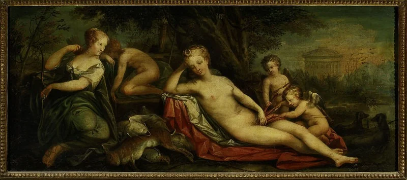 Diana resting, by Jan Rustem, oil, 1796
