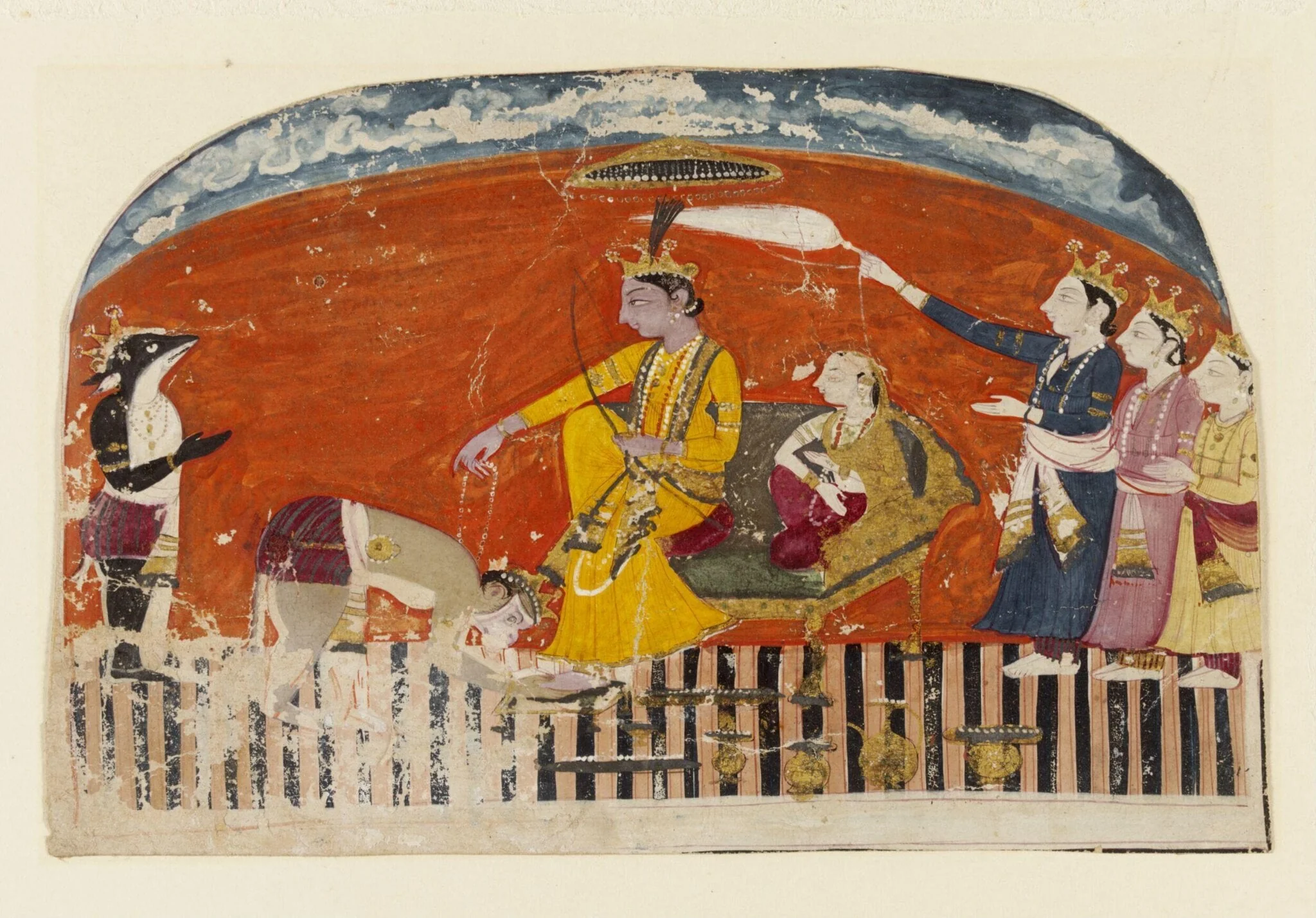 Hanuman, Rama and Sita, by Unknown, paint, 1710