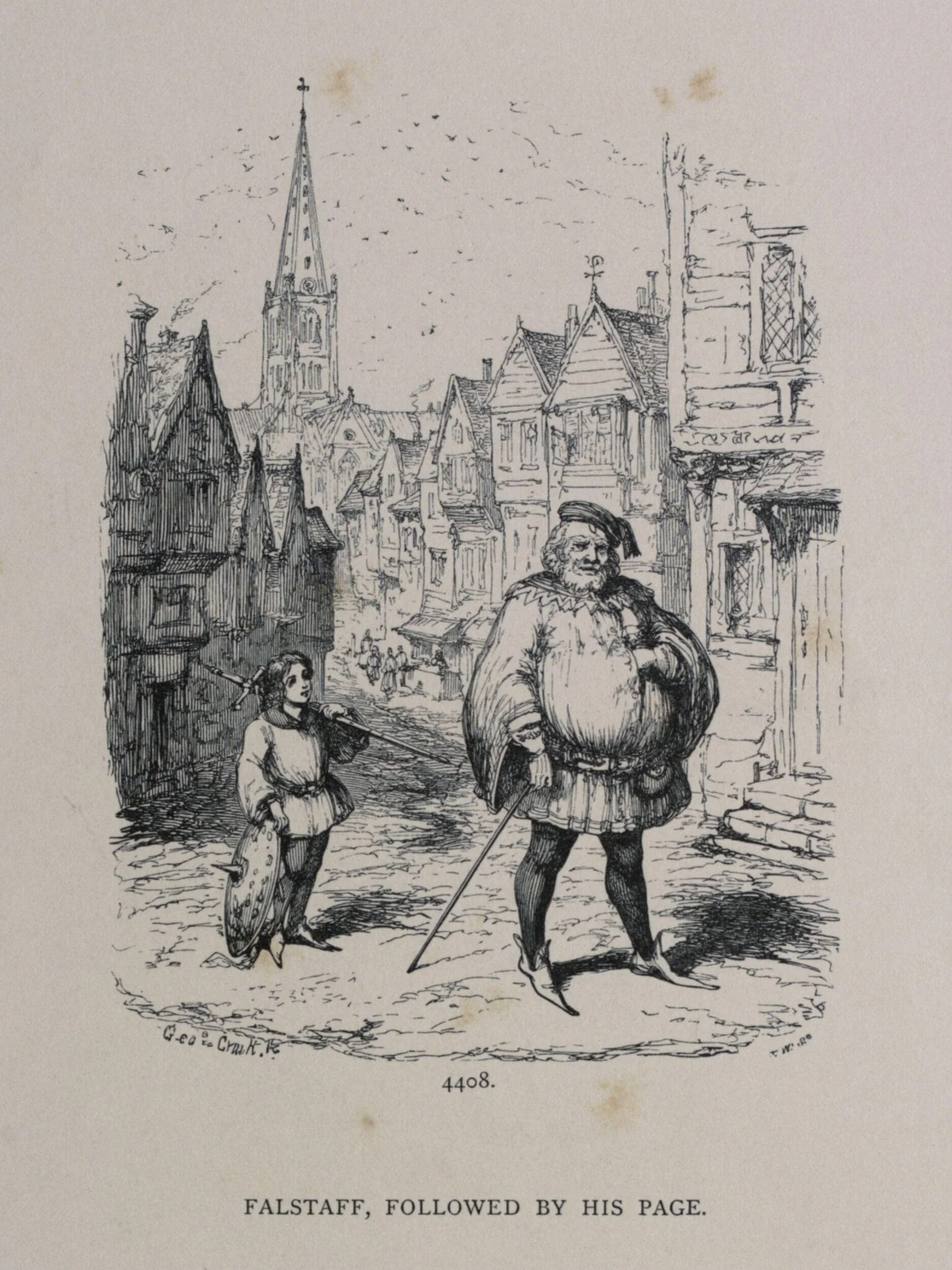 H Beard Print Collection, by George Cruikshank, 1850