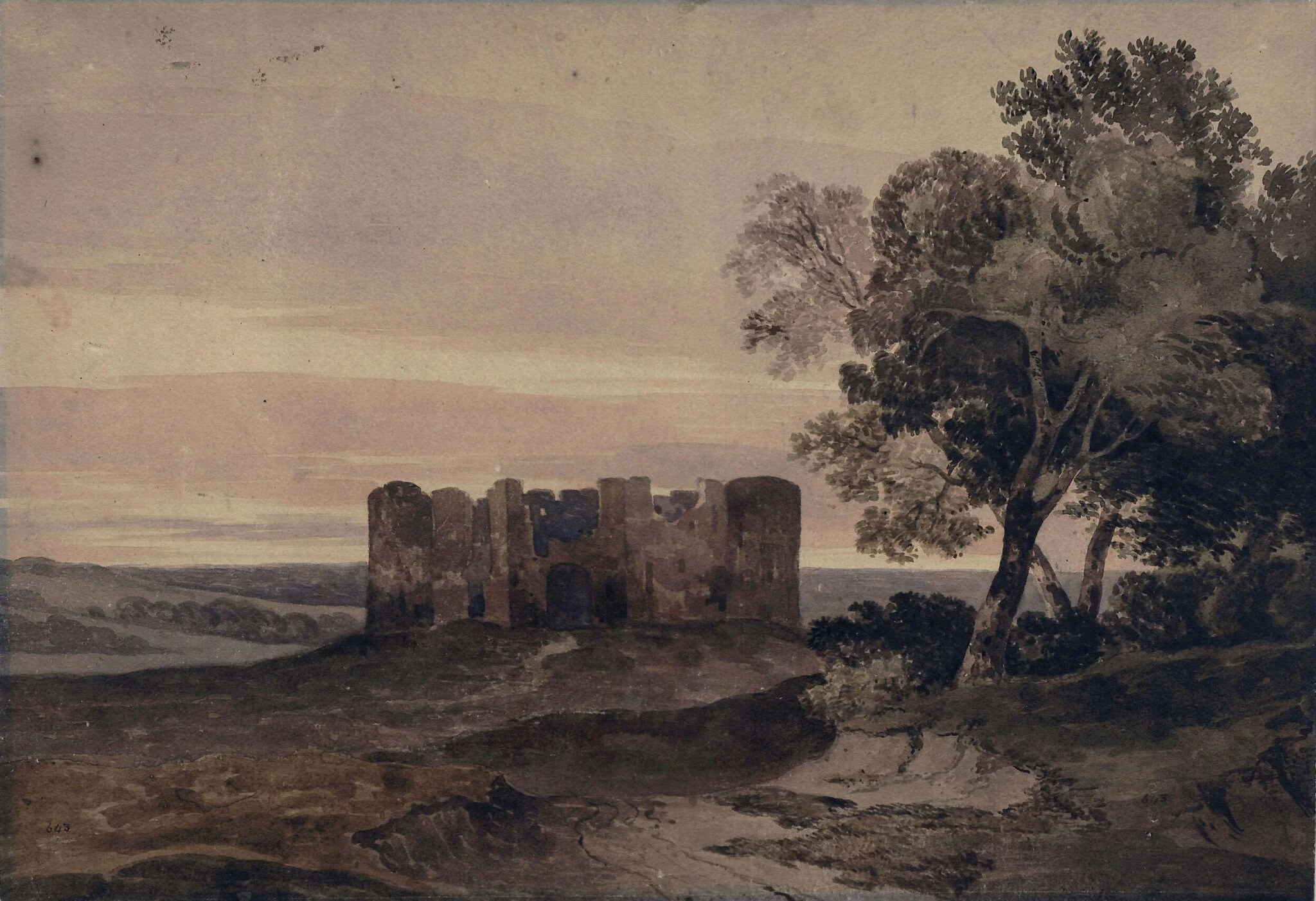 Ruined castle: Evening