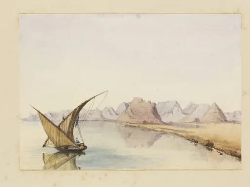 View of the Nile with boat
