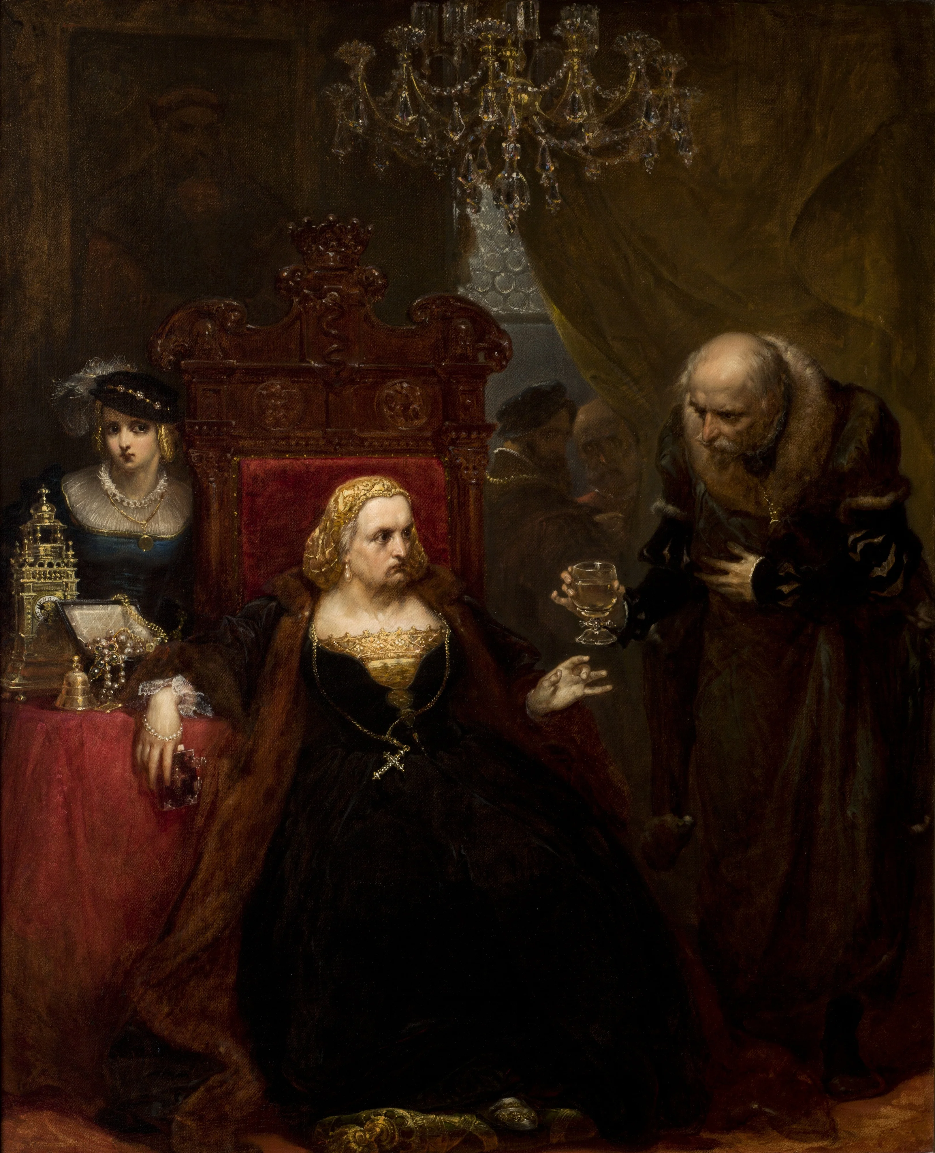 The poisoning of Queen Bona, by Jan Matejko, oil, 1859