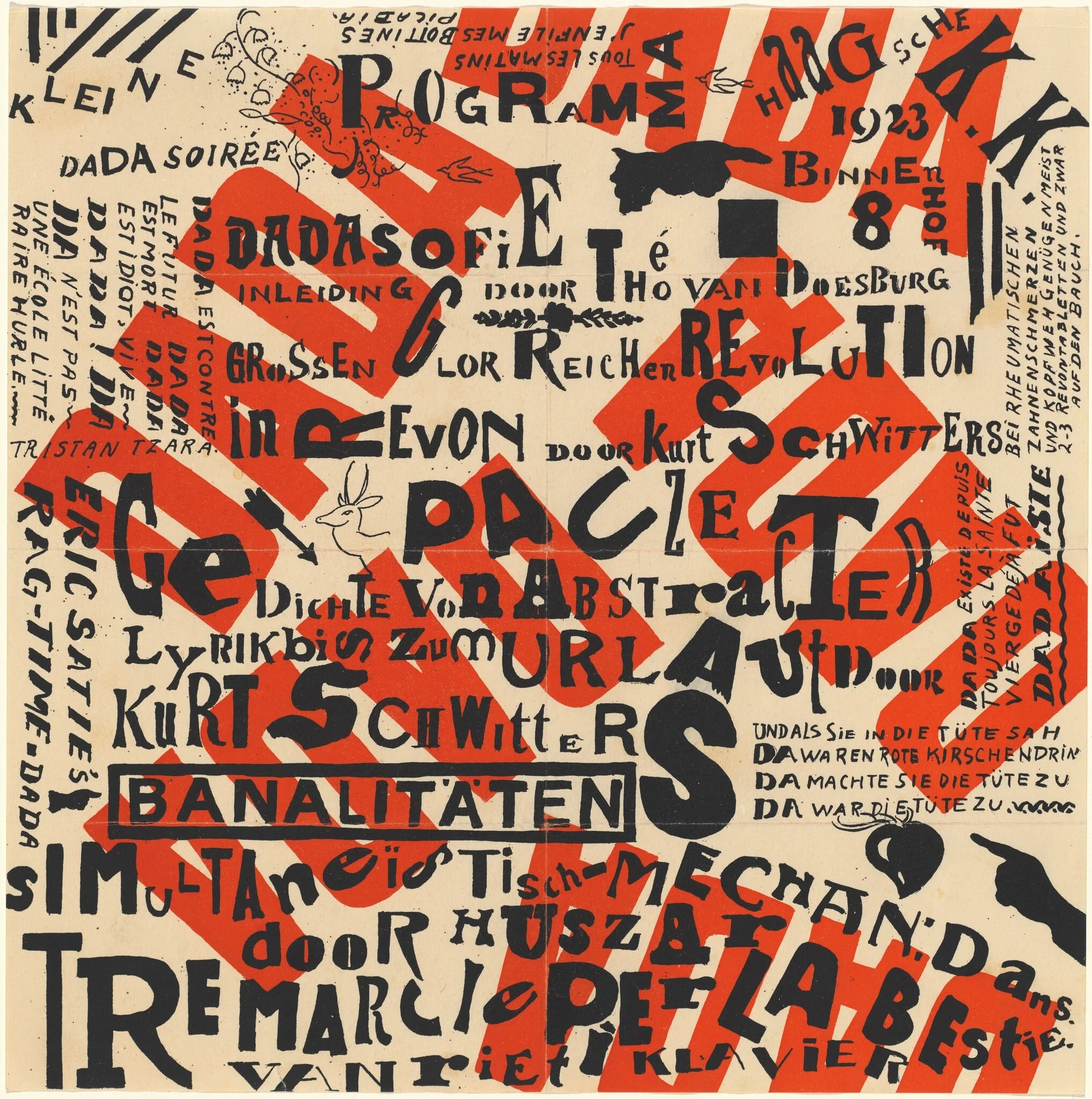 Kleine Dada Soirée (Small Dada Evening), by Theo van Doesburg, ink, 1922