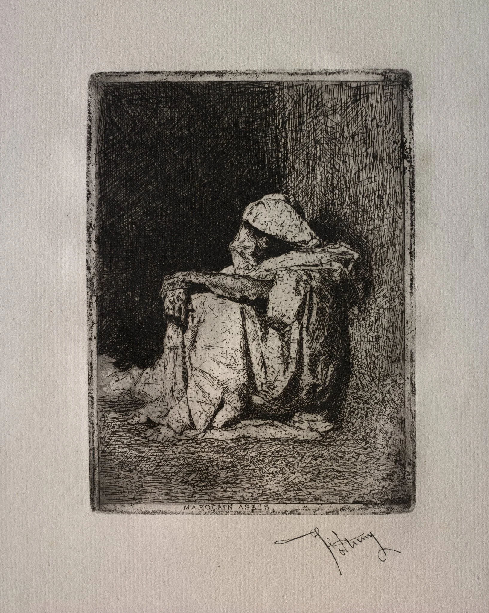 Seated Arabian, by Mariano Fortuny Marsal, 1861