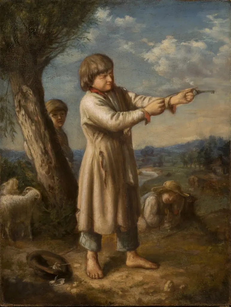 Boy Shooting with a Key