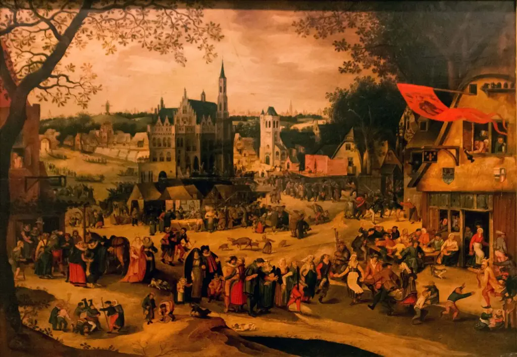 Quermesse de Audenaerde by David Vinckboons, Museu Nacional de Arte Antiga