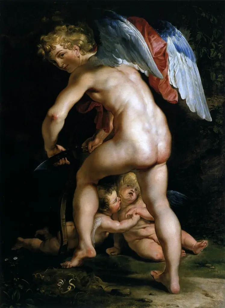Cupid (Eros) Carves the Bow