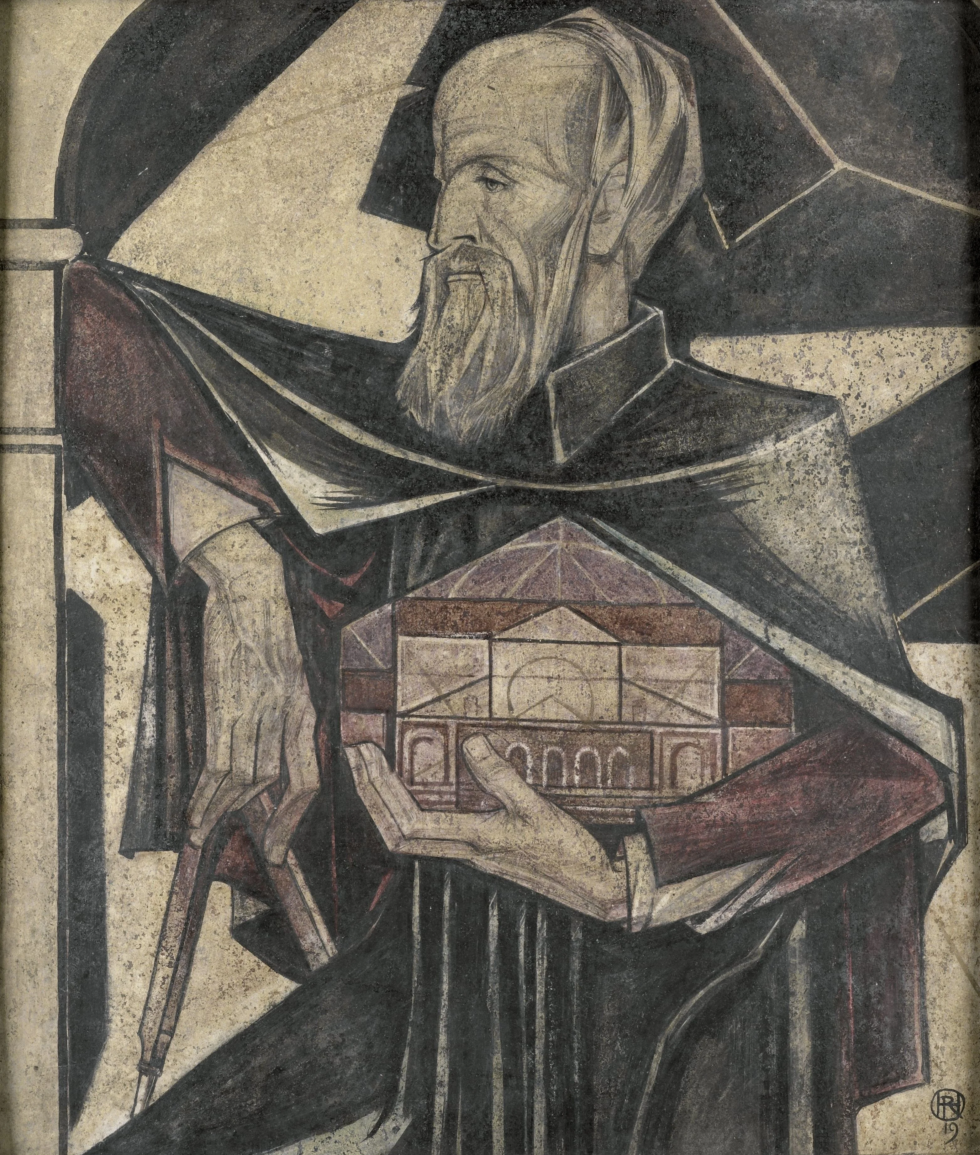 The Architect, by Richard Roland Holst, paint, 1919