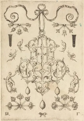 Large Pendant with Three Drops Below