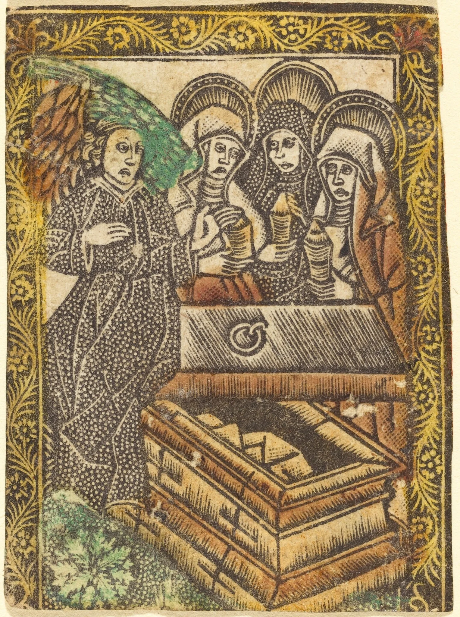 The Three Maries at the Tomb, by German 15th Century, paint, 1470