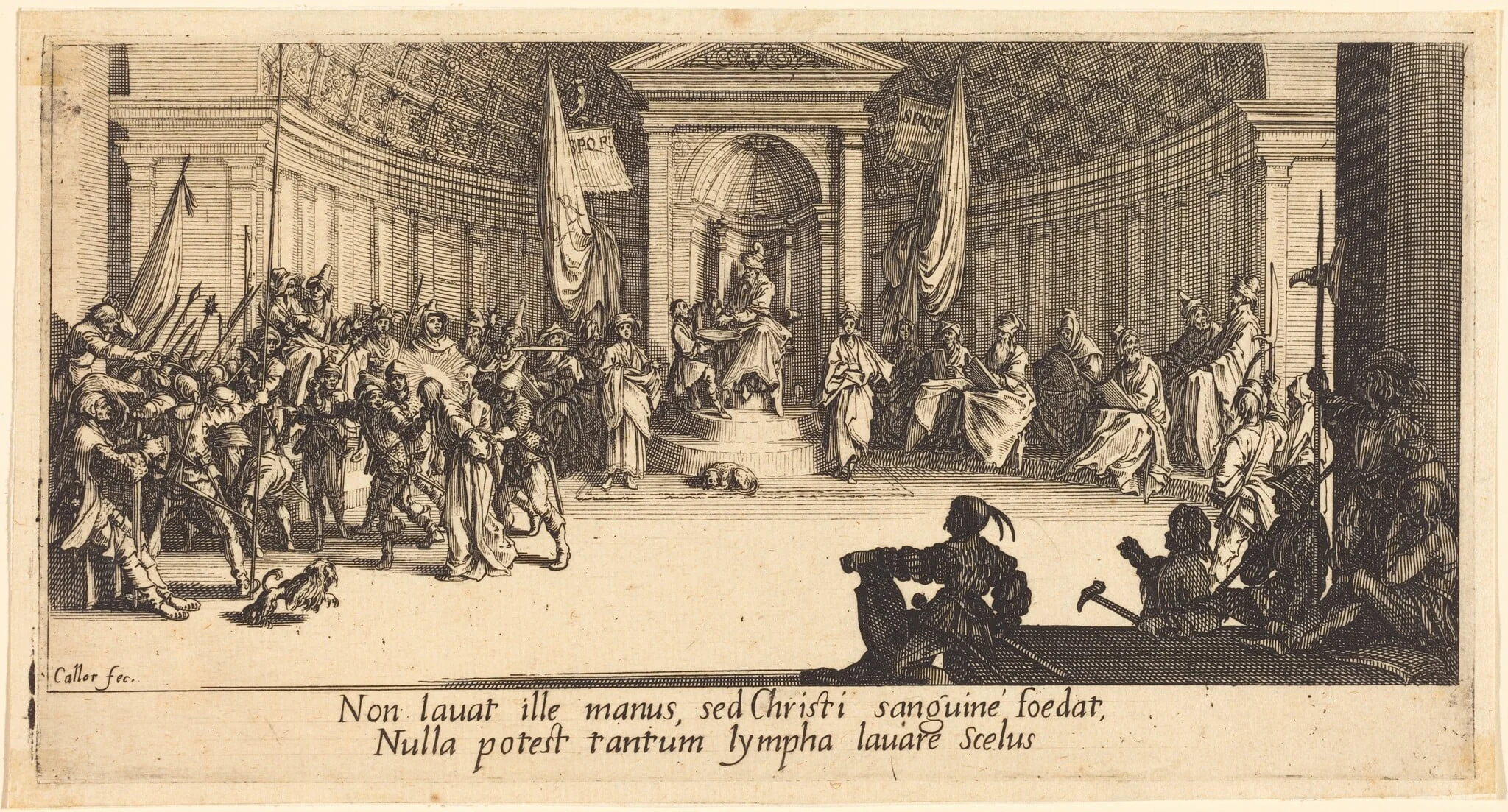 The Condemnation to Death, by Jacques Callot, ink, 1618